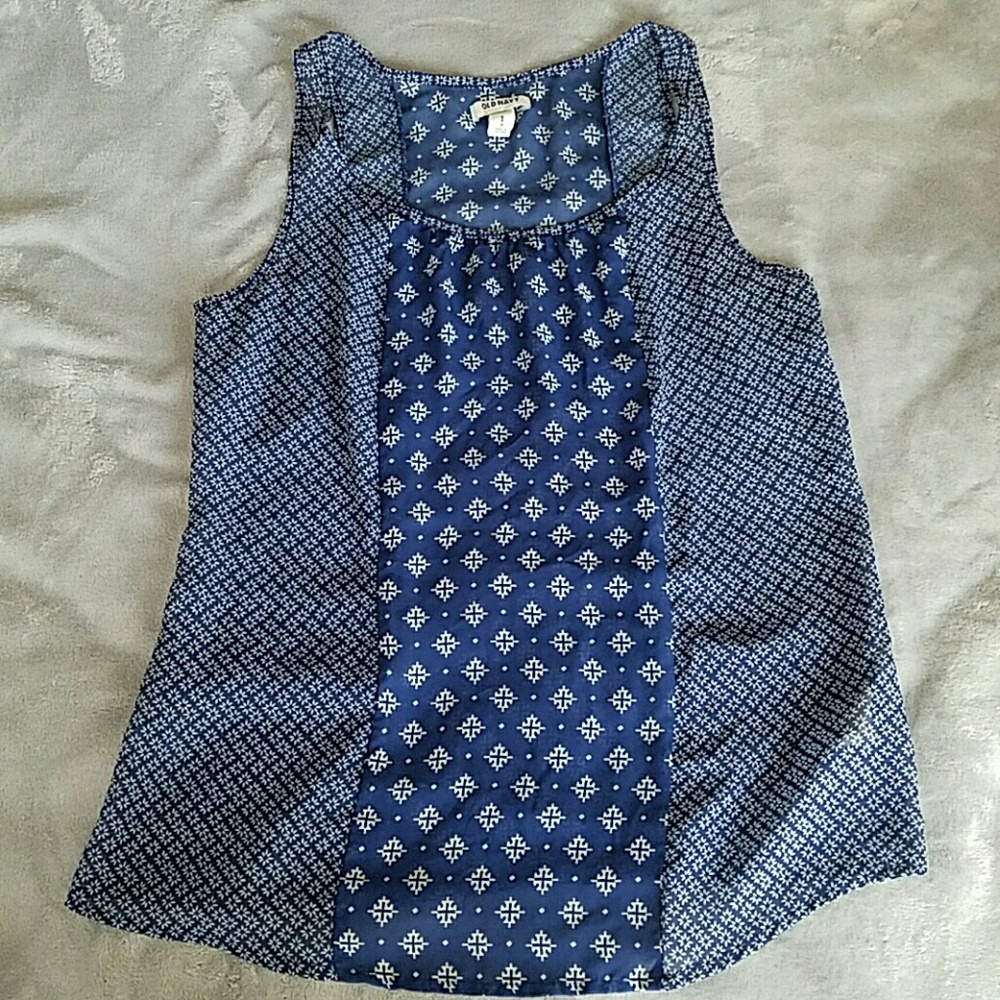 Mixed pattern colorblock tank top
